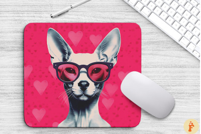 Cute Pink Oriental Shorthair Mouse Pad