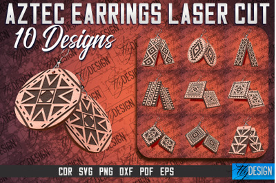 Aztec Earrings Laser Cut SVG | Accessories Laser Cut SVG Design