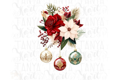 Winter Flowers Christmas Ornaments