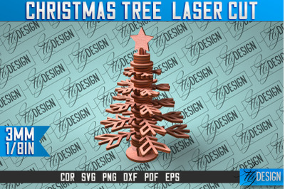 Christmas Tree Laser Cut SVG | Christmas Laser Cut SVG Design