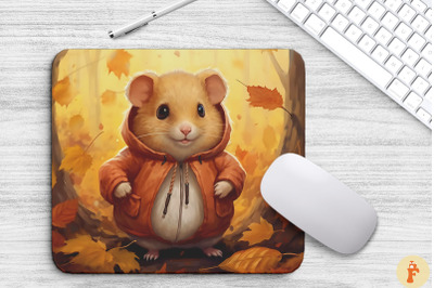 Cute Hamster In A Sweater Autumn