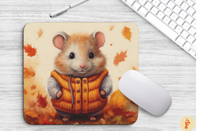 Cute Hamster In A Sweater Autumn