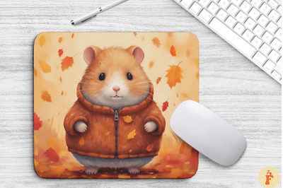 Cute Hamster In A Sweater Autumn