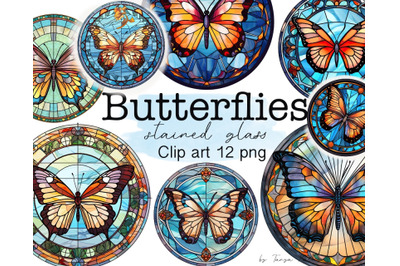 Butterfly Stained Glass PNG Clipart