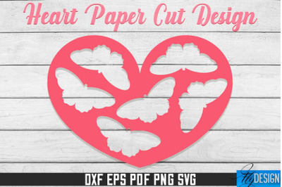 Heart Paper Cut Design | Paper Cut SVG | Love Design