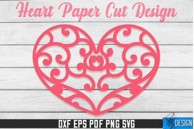 Heart Paper Cut Design | Paper Cut SVG | Love Design