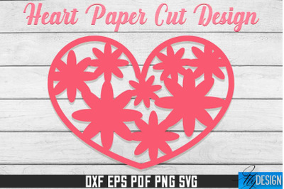 Heart Paper Cut Design | Paper Cut SVG | Love Design