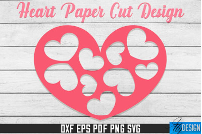 Heart Paper Cut Design | Paper Cut SVG | Love Design