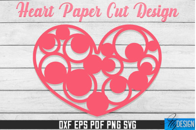 Heart Paper Cut Design | Paper Cut SVG | Love Design