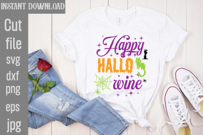 Happy Hallo Wine SVG cut file&2C;Halloween Svg Disney&2C; Halloween Svg Fri
