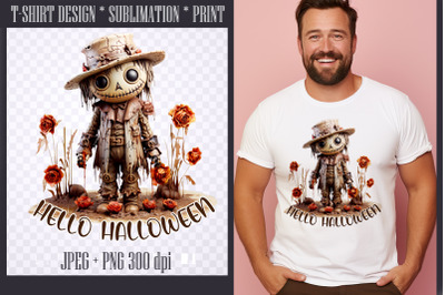 Hello Halloween| T-Shirt Sublimation PNG/JPEG