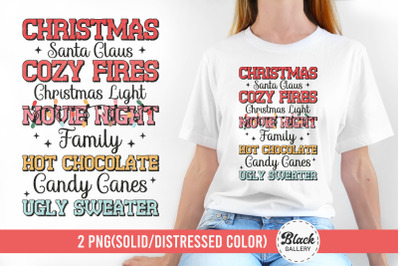 Retro Christmas Quote PNG Sublimation