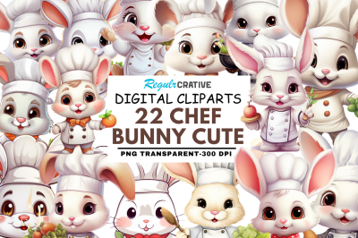 Chef Bunny Cute Clipart