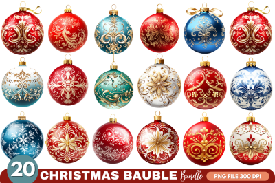 Christmas Bauble Clipart Bundle