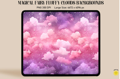 Watercolor Pink Cloudy Skies Backgrounds