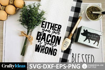 Either you love bacon or you&amp;&23;039;re wrong SVG