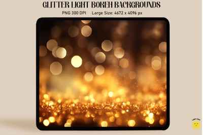 Golden Glitter Light Bokeh Backgrounds