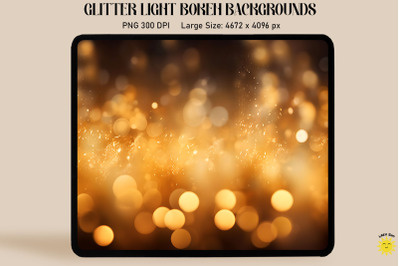 Golden Glitter Light Bokeh Backgrounds