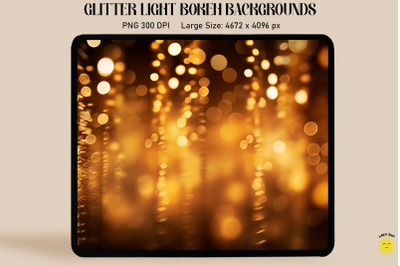 Golden Glitter Light Bokeh Backgrounds