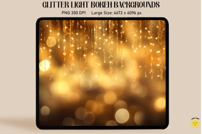 Golden Glitter Light Bokeh Backgrounds