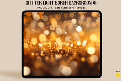 Golden Glitter Light Bokeh Backgrounds