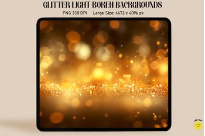 Golden Glitter Light Bokeh Backgrounds