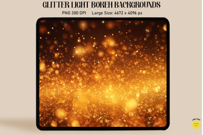 Shimmering Gold Light Bokeh Backgrounds