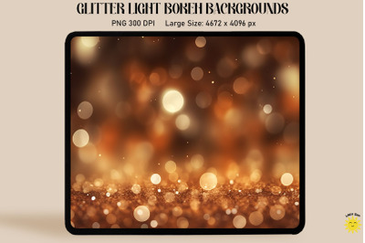 Shiny Copper Bokeh Lights Background