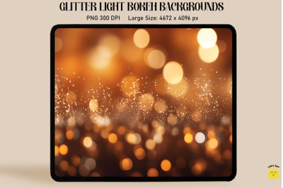 Shiny Copper Bokeh Lights Background