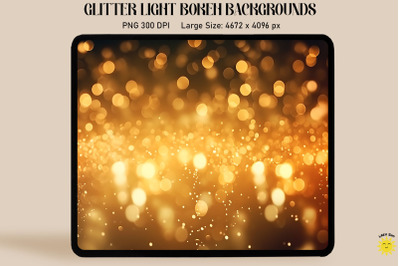 Shiny Gold Bokeh Lights Background