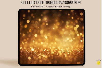 Shiny Gold Bokeh Lights Background