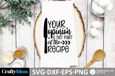 Your opinion is not part of the recipe SVG