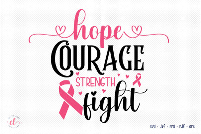 I Am Strong I Am a Survivor, Breast Cancer SVG