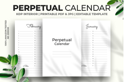 Perpetual Calendar Kdp Interior