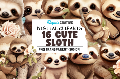 Cute Sloth Clipart