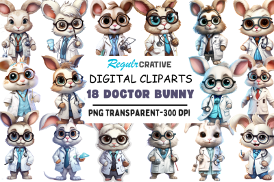 Doctor Bunny Cute Clipart