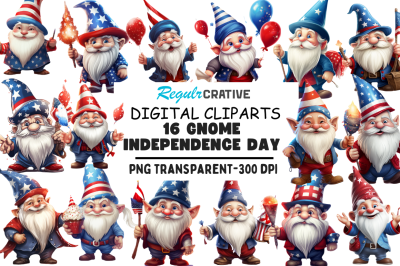 Gnome Independence Day Clipart