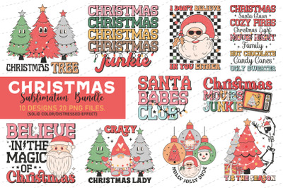 Retro Christmas Sublimation Bundle