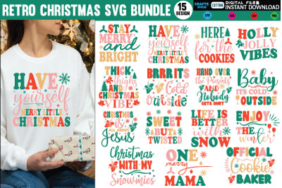 Retro Christmas Svg Bundle