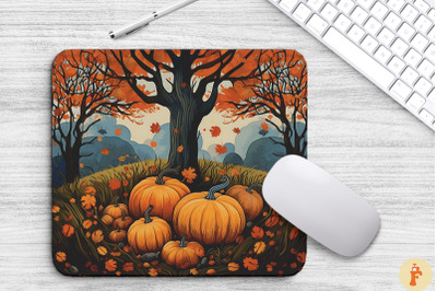 Fall Leaves And Pumpkin Bliss Mouse Pad