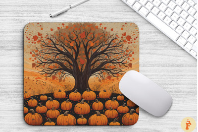 Fall Leaves And Pumpkin Bliss Mouse Pad