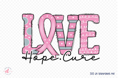 Love Hope Cure PNG - Breast Cancer PNG