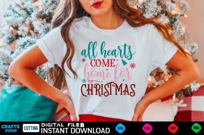 all hearts come home for christmas svg