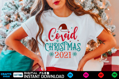 Covid christmas 2021 svg