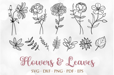 Leaves and Branches SVG Bundle, Floral svg, Botanical clipart, floral