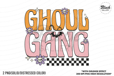 Retro Halloween Ghoul Gang PNG