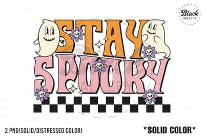 Retro Halloween Stay Spooky PNG