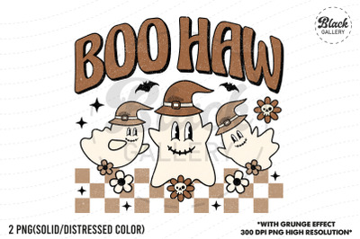 Retro Halloween Boo Haw PNG