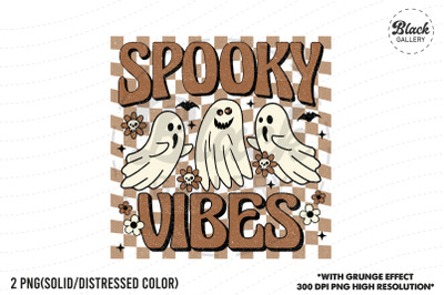 Retro Halloween Spooky Vibes PNG