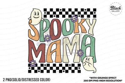 Retro Halloween Spooky Mama PNG